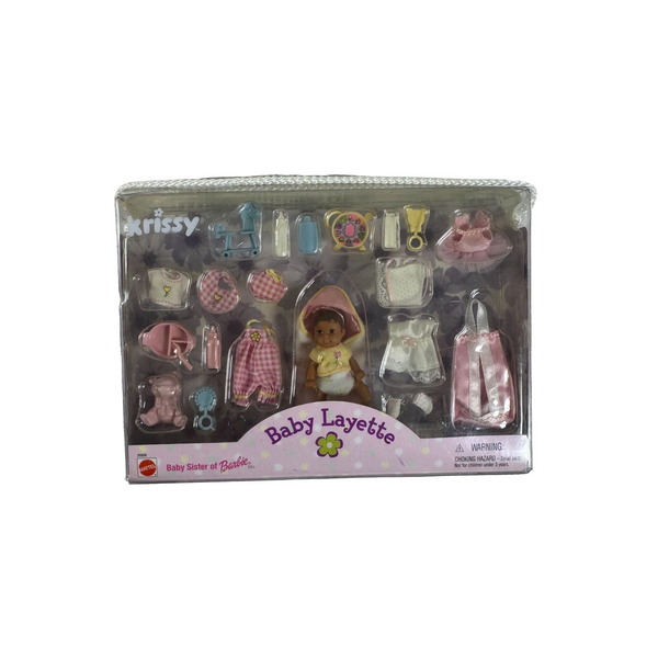 Barbie Baby Sister Krissy Doll Layette Set w Accessories 1999 Mattel 26806 NIB