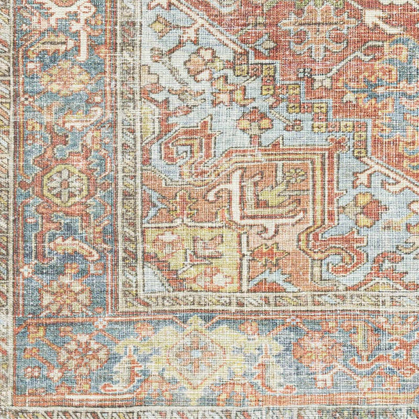 Rust Maayon Washable Rug design detail