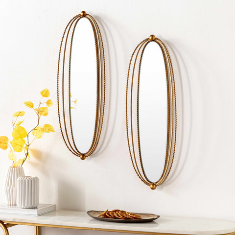 McCordsville Mirror Set brass traditional