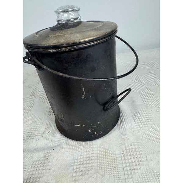 Vintage Mirro 20 Cup Percolator Coffee Pot With Glass Knob and Metal Handle