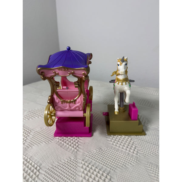 Barbie Kelly Doll 2002 Unicorn Figurine and Carriage Playset Mattel Collectible
