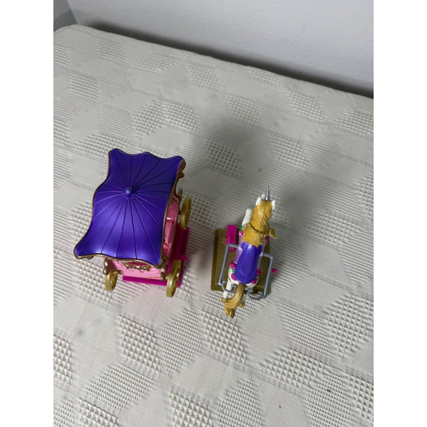 Barbie Kelly Doll 2002 Unicorn Figurine and Carriage Playset Mattel Collectible