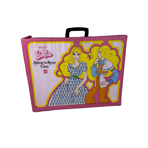 World of Barbie Sleep N Keep Case Vintage 1974 Doll Storage Playset By Mattel
