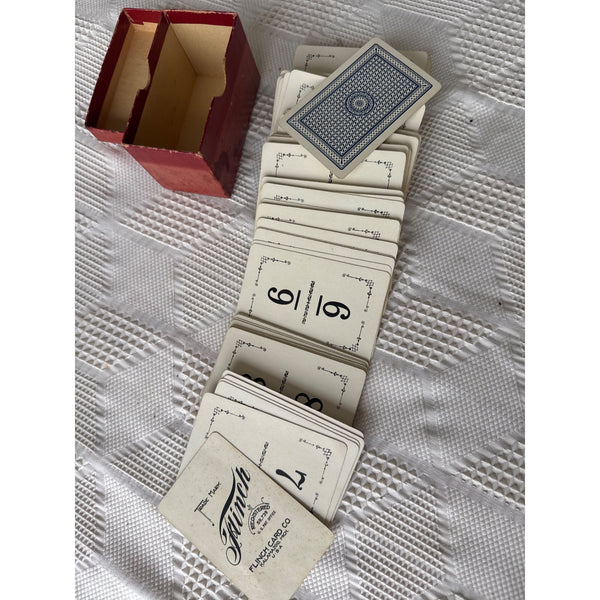 Antique Flinch Card Game w Original Red Box By Flinch Card Co 1920s