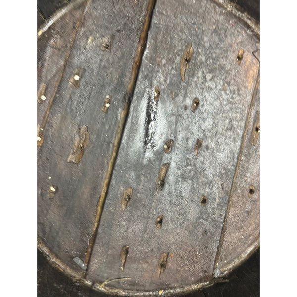 Antique 1800s Wooden Stave Bucket w Brass Bands Rustic Primitive Farmhouse Style
