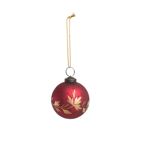 Hand-Painted Mercury Glass Ball Ornament