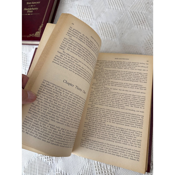 Jane Austen Pride and Prejudice and Sense and Sensibility Leatherette Bound 1984