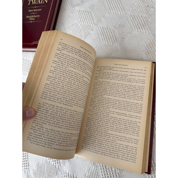 Jane Austen Pride and Prejudice and Sense and Sensibility Leatherette Bound 1984