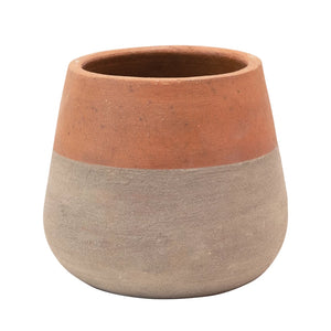 Two-Tone Terracotta and Cement Planter