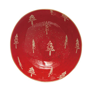 Hand-Stamped Stoneware Bowl 