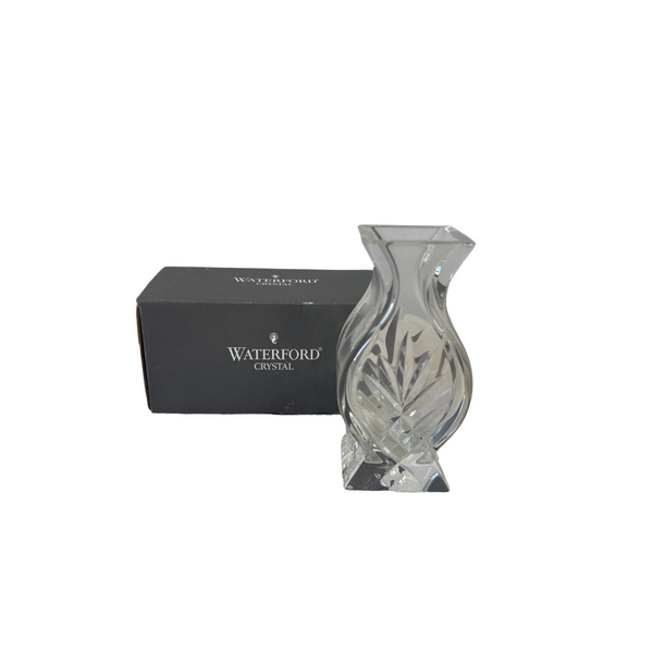 Waterford Crystal Athens Lead Crystal Posy Vase w Box Elegant Floral Display 