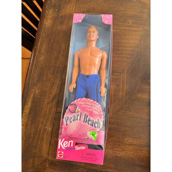 Ken Friend Of Barbie Pearl Beach Doll With Color Changing Ring New In Box