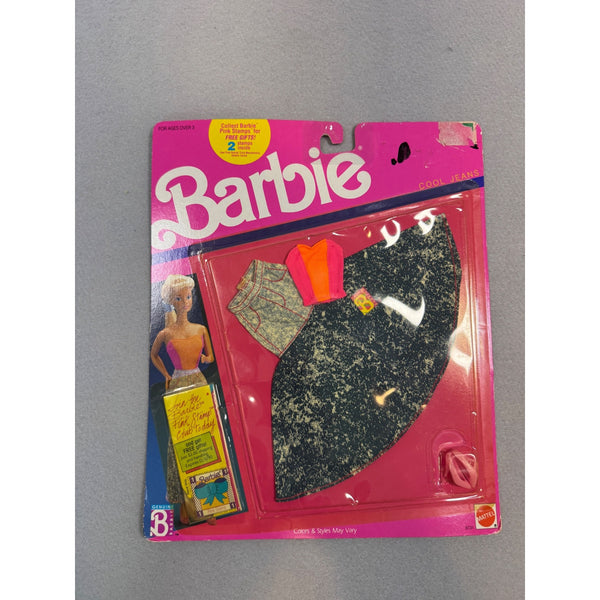 Barbie Cool Jeans Doll Outfit Pink Stamp Club Fashion Pack Vintage 1990s NWB