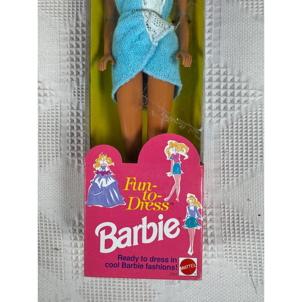 Fun To Dress Barbie Fashion Blue Dress Doll 1992 Mattel Vintage 2763 NIB