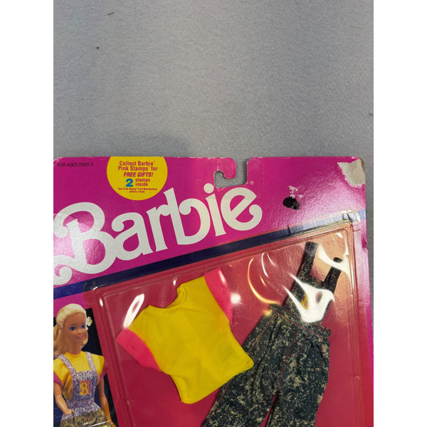 Barbie Cool Jeans Outfit Mattel 1989 Pink Stamp Club Vintage Doll Clothes NWB
