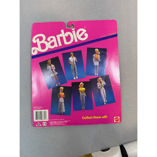 Barbie Cool Jeans Outfit Mattel 1989 Pink Stamp Club Vintage Doll Clothes NWB