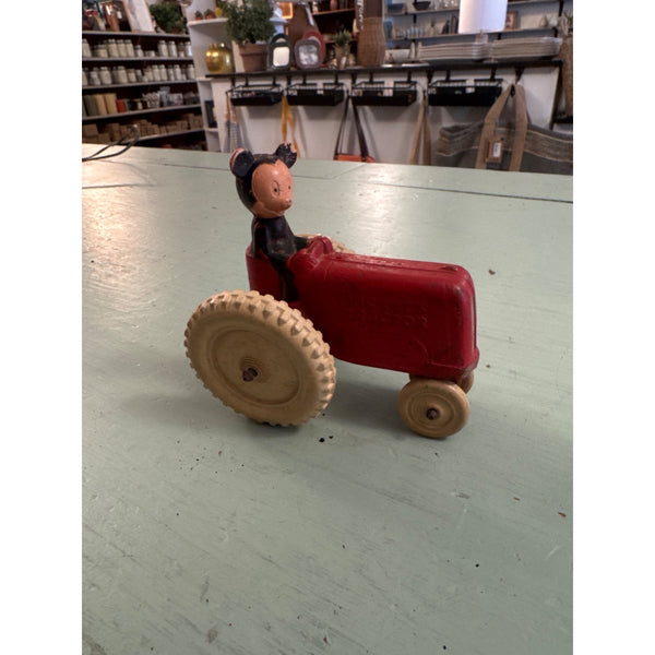 Vintage Mickeys Tractor Die Cast Collectible Toy Figurine by Sunwood 1930s