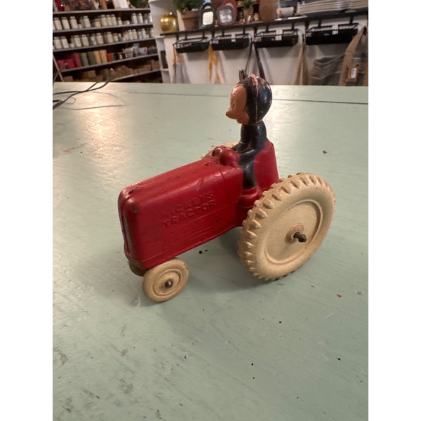 Vintage Mickeys Tractor Die Cast Collectible Toy Figurine by Sunwood 1930s