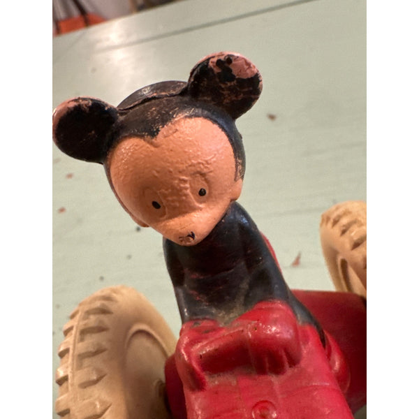Vintage Mickeys Tractor Die Cast Collectible Toy Figurine by Sunwood 1930s