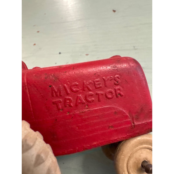 Vintage Mickeys Tractor Die Cast Collectible Toy Figurine by Sunwood 1930s