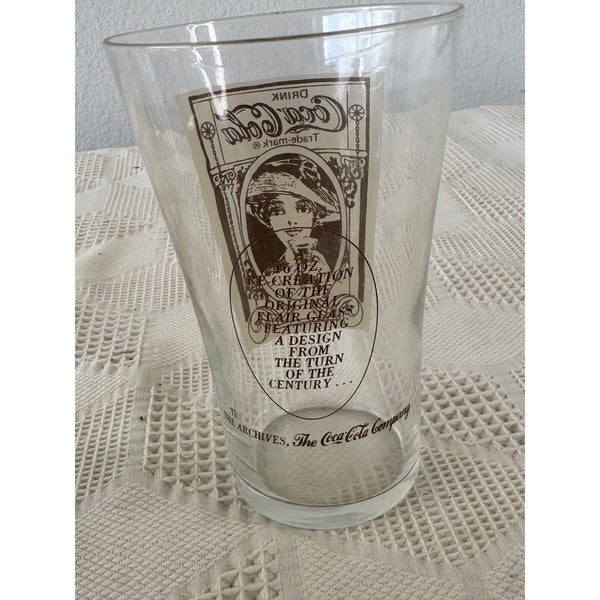 Vintage Coca Cola Glass Victorian Lady Design From Turn of the Century Archives
