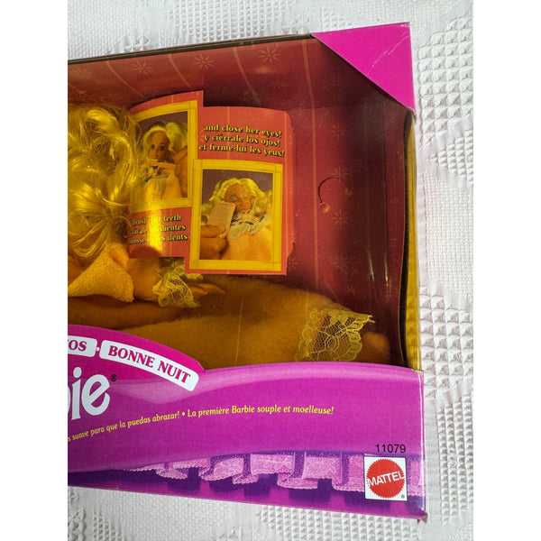 Bedtime Barbie Doll By Mattel 1993 Soft Body Collectible Vintage Toy 11079 NIB