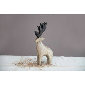 Hand-Carved Mango Wood Reindeer