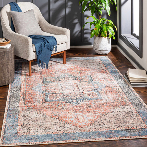 Rosman Distressed Washable Rug casual living