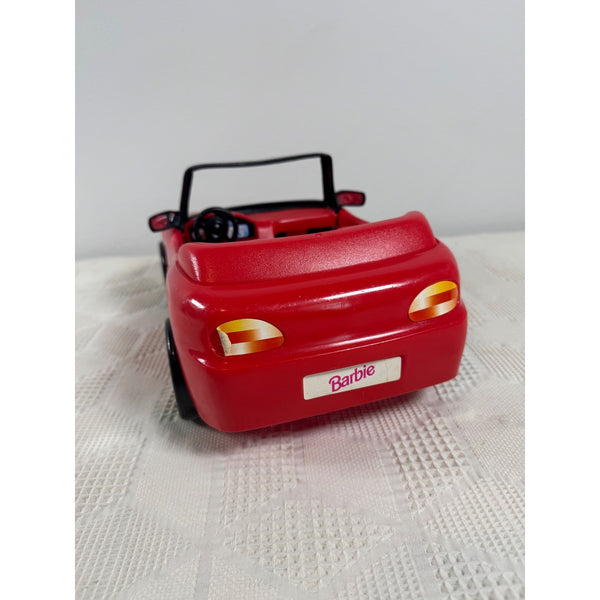 Barbie Red Convertible Car 1996 Mattel Vintage Plastic Vehicle Black Interior