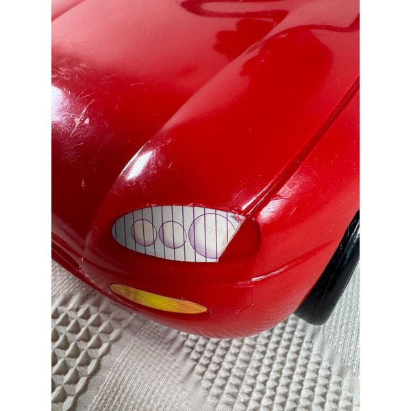 Barbie Red Convertible Car 1996 Mattel Vintage Plastic Vehicle Black Interior