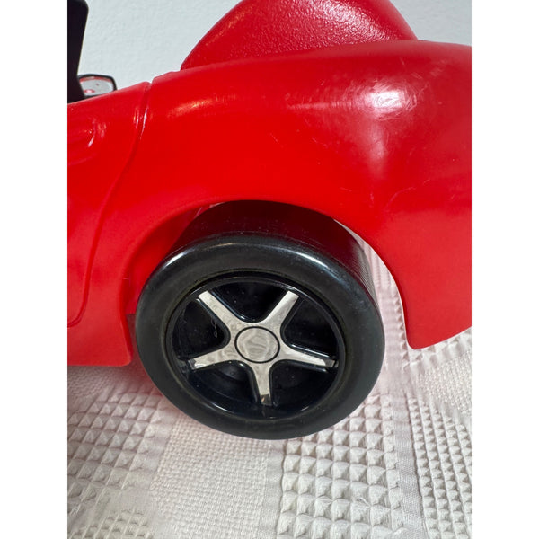 Barbie Red Convertible Car 1996 Mattel Vintage Plastic Vehicle Black Interior