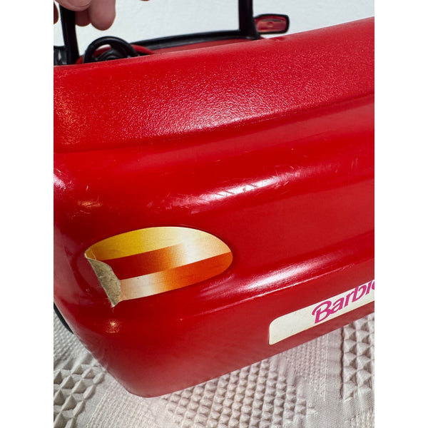 Barbie Red Convertible Car 1996 Mattel Vintage Plastic Vehicle Black Interior