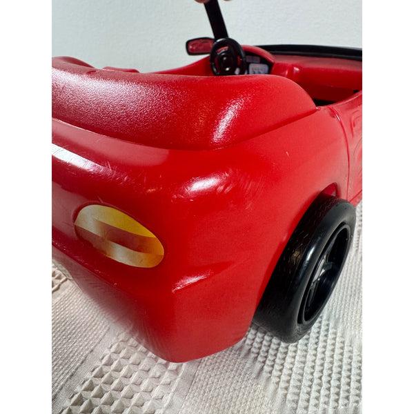 Barbie Red Convertible Car 1996 Mattel Vintage Plastic Vehicle Black Interior