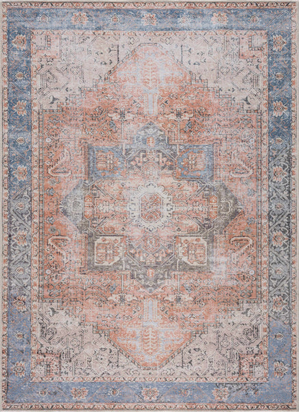 Rosman Distressed Washable Rug large rectangle