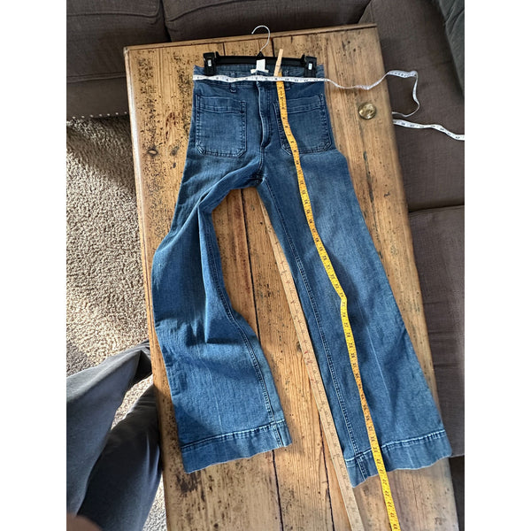 H&M Women's Blue Wide Leg Jeans