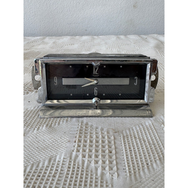 1957 Cadillac Dash Clock By Westclox Vintage Chrome Electric Timepiece