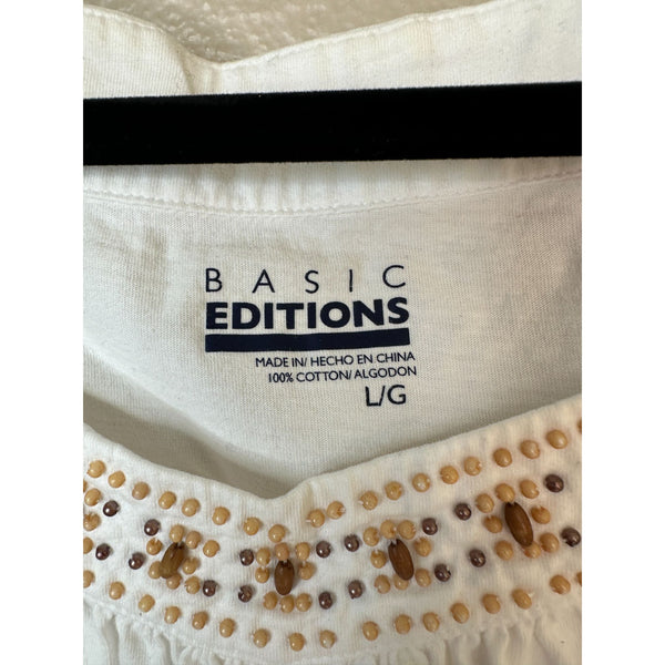 Basic Edition Womens White Blouse