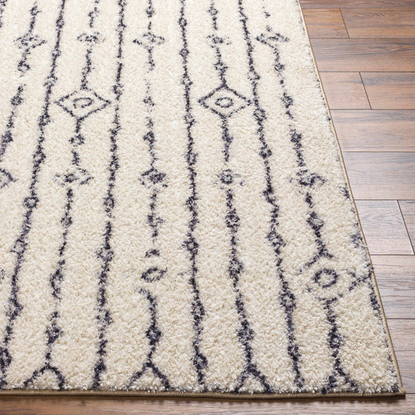 Demi Beige Washable Area Rug corner