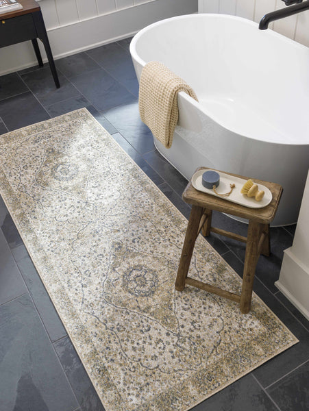 Cara Washable Area Rug bathroom