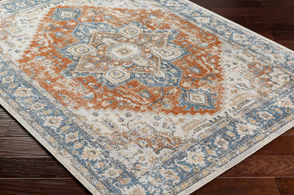 Ezri Rust Washable Area Rug 