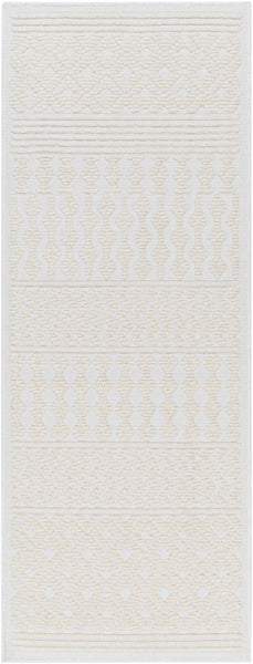 Drago White Washable Area Rug runner