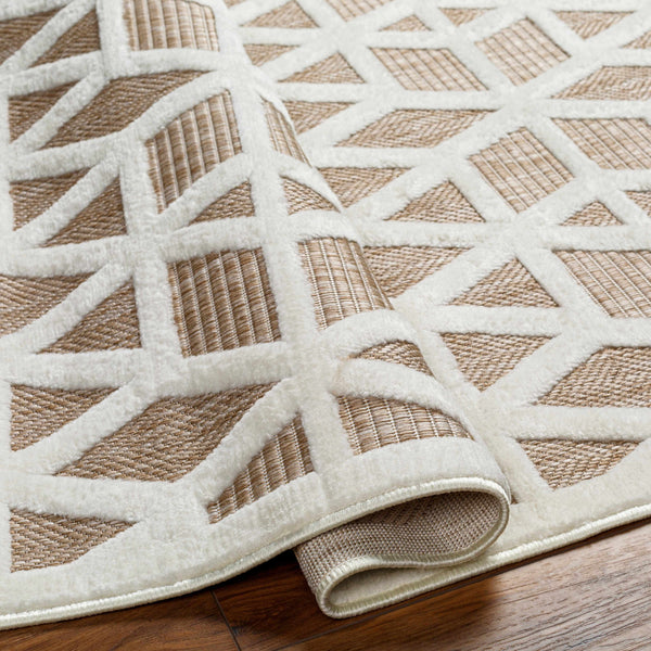 Nuri Tan Outdoor Rug textured