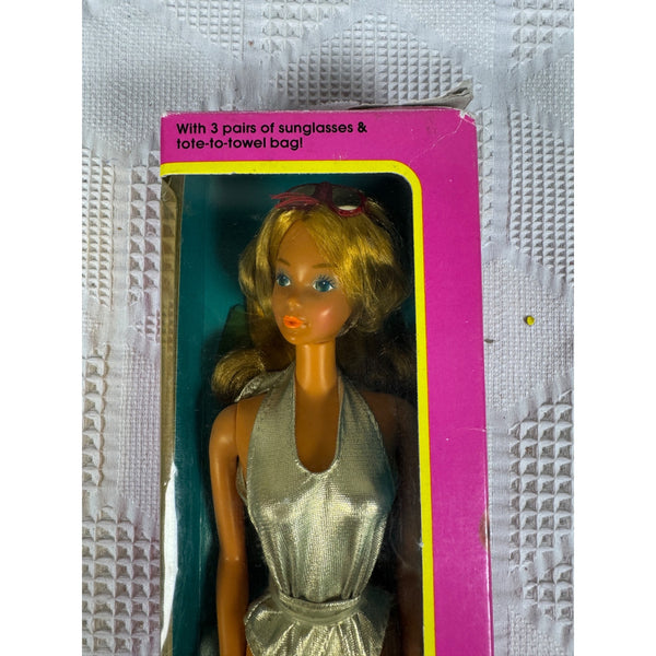 Sun Gold Malibu PJ Doll Vintage 1983 With Accessories By Mattel 1187 NIB