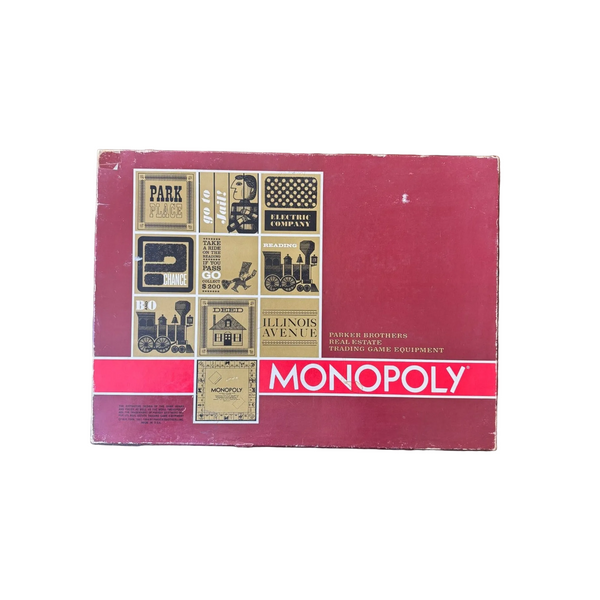 Vintage Monopoly 1960s Parker Brothers Board Game Complete Set Classic Red Box