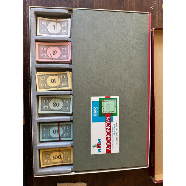 Vintage Monopoly 1960s Parker Brothers Board Game Complete Set Classic Red Box