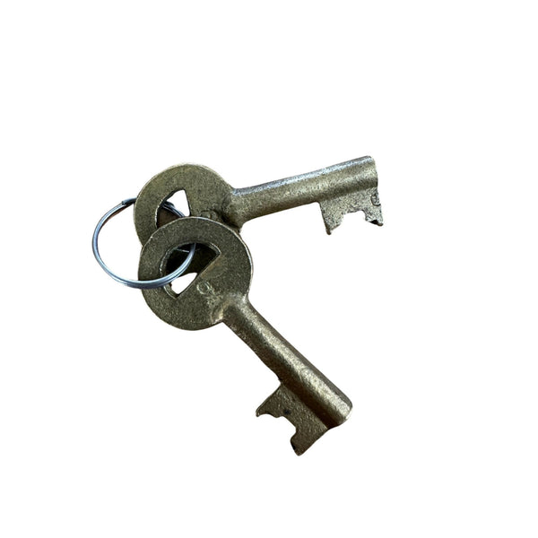 Antique Brass Railroad Switch Keys Pair Likely From 1920s Vintage Collectible