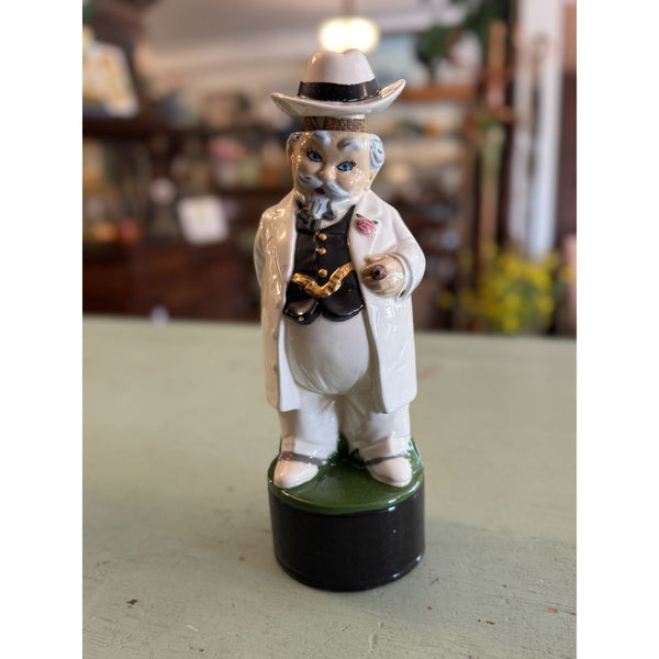 Southern Gentleman Albertas Bourbon Ceramic Decanter Vintage 1970s Collectible