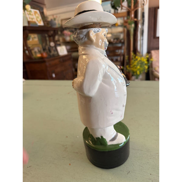 Southern Gentleman Albertas Bourbon Ceramic Decanter Vintage 1970s Collectible