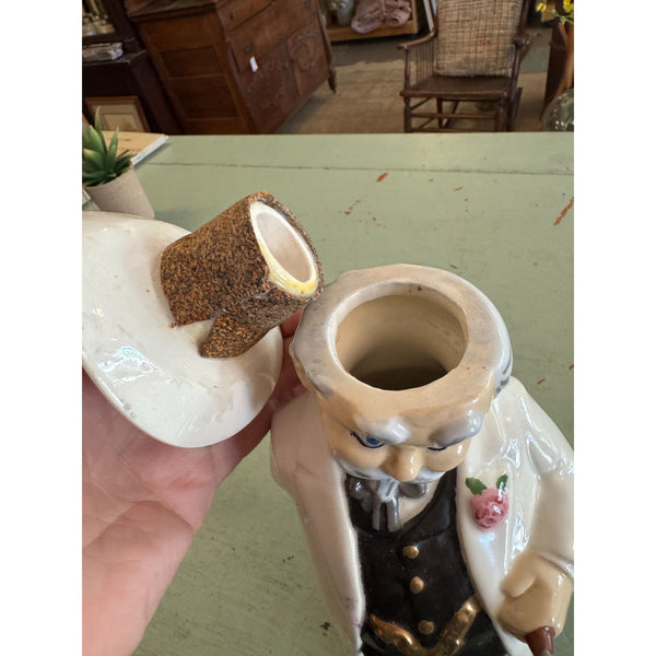 Southern Gentleman Albertas Bourbon Ceramic Decanter Vintage 1970s Collectible