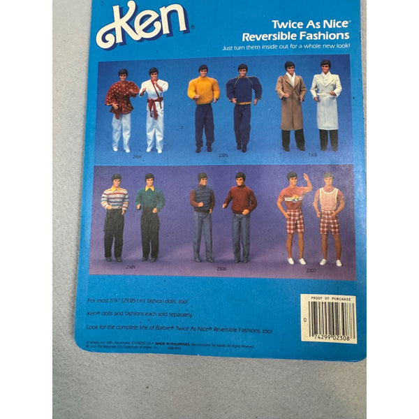 Ken Twice as Nice Reversible Fashions 2308 1980s Vintage Doll Outfit Ken NWB